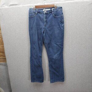 Jones New York womens sutton straight slimming jeans 12 Short stretch med wash